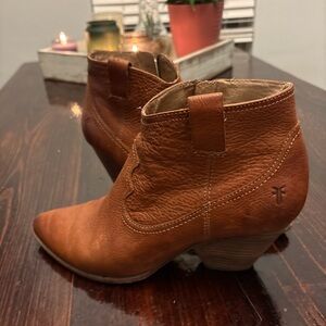 Frye Brown Ankle Booties